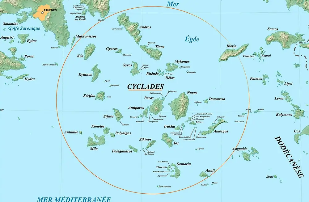 Greece Cyclades Guide Map Europe Yachts
